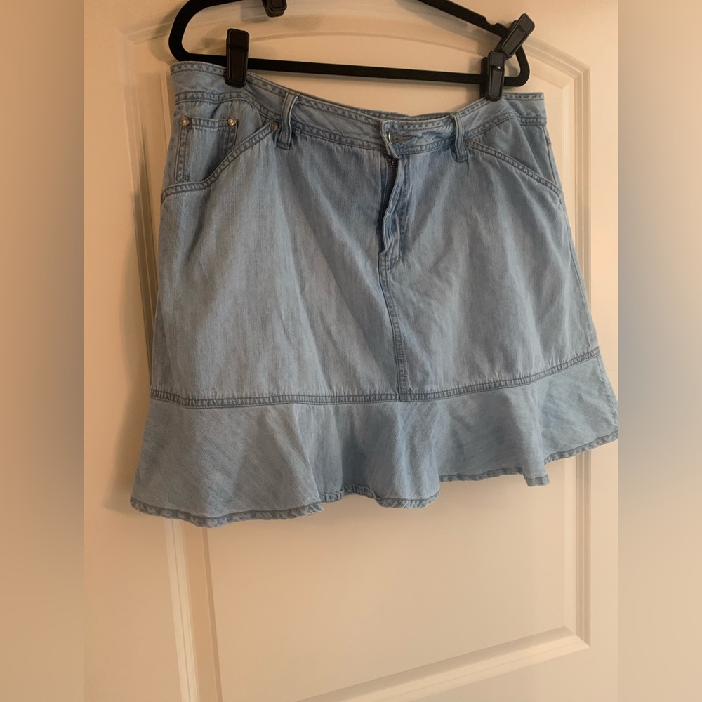 Vintage 90s Denim/Chambray Skort